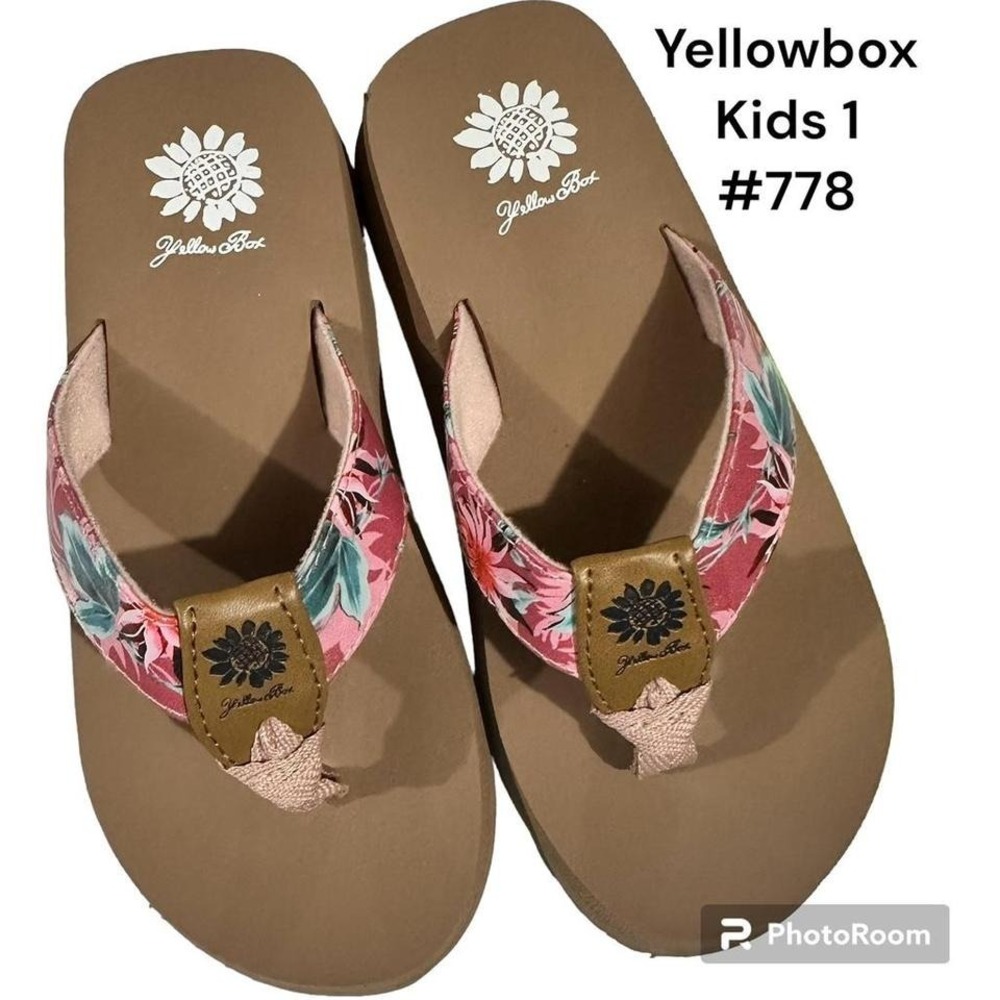 New Yellowbox Floral Flip Flops Size 1